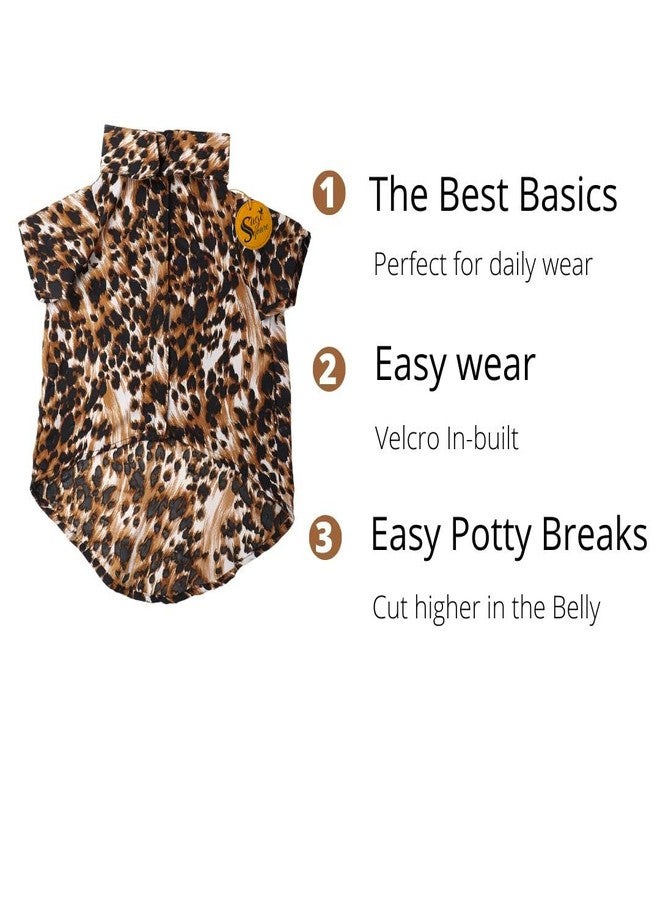 Sage Square Crazy Printed Dog Shirt, Trending Dog Shirt, Ultra Soft & Light Weight, Comfortable & Breathable Dog Apparel, Trendy Outfit (Small - 14 inch) (Cheetah Print) - Image 5